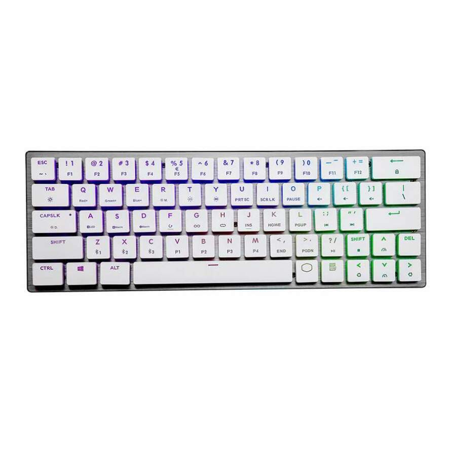 کیبورد بی سیم کولر مستر SK621 WHITE RGB Cherry MX Red