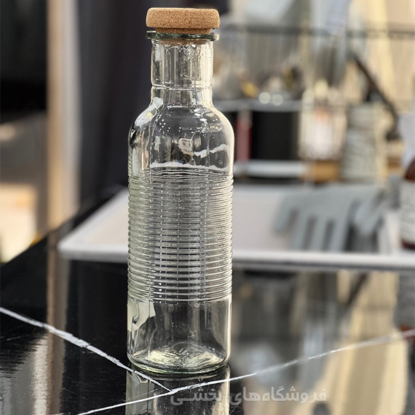 بطری شیشه ای درب چوب پنبه مدل کایا