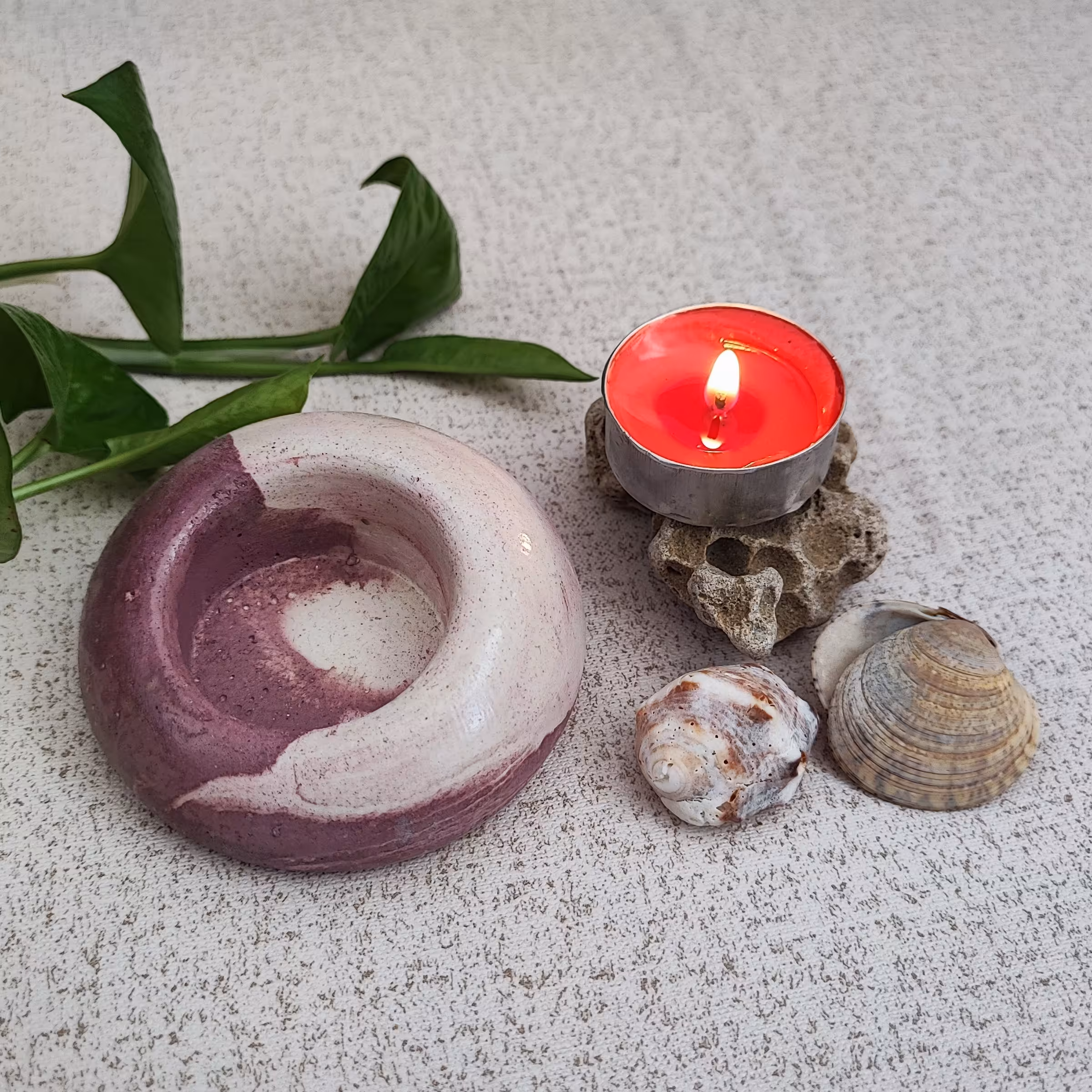 جاوارمری جاعودی دکوری سنگی اکسسوری بتنی صنایع دستی جاشمعی تزئینی زیبا