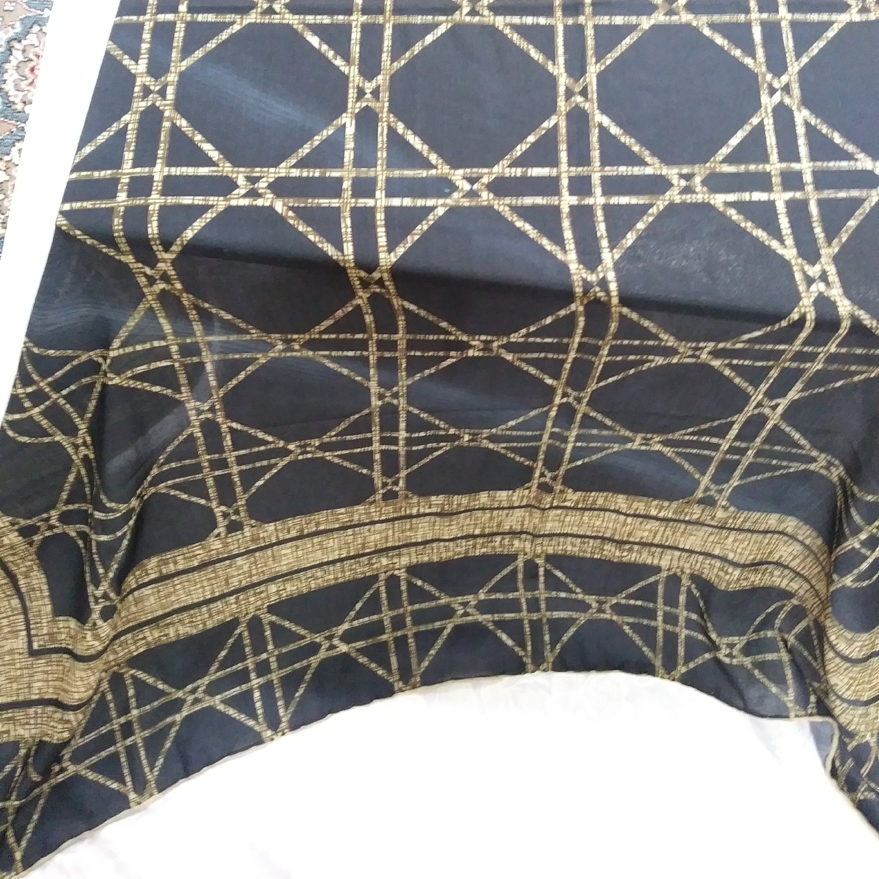 روسری نخی دور دوز شده قواره 140 چهارفصل ارسال رایگان