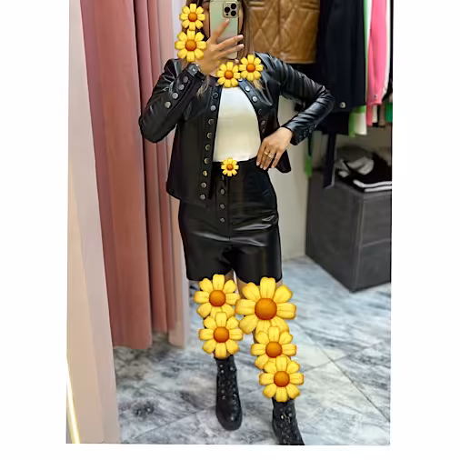 سِت  کت  و  شلوارک  چرم