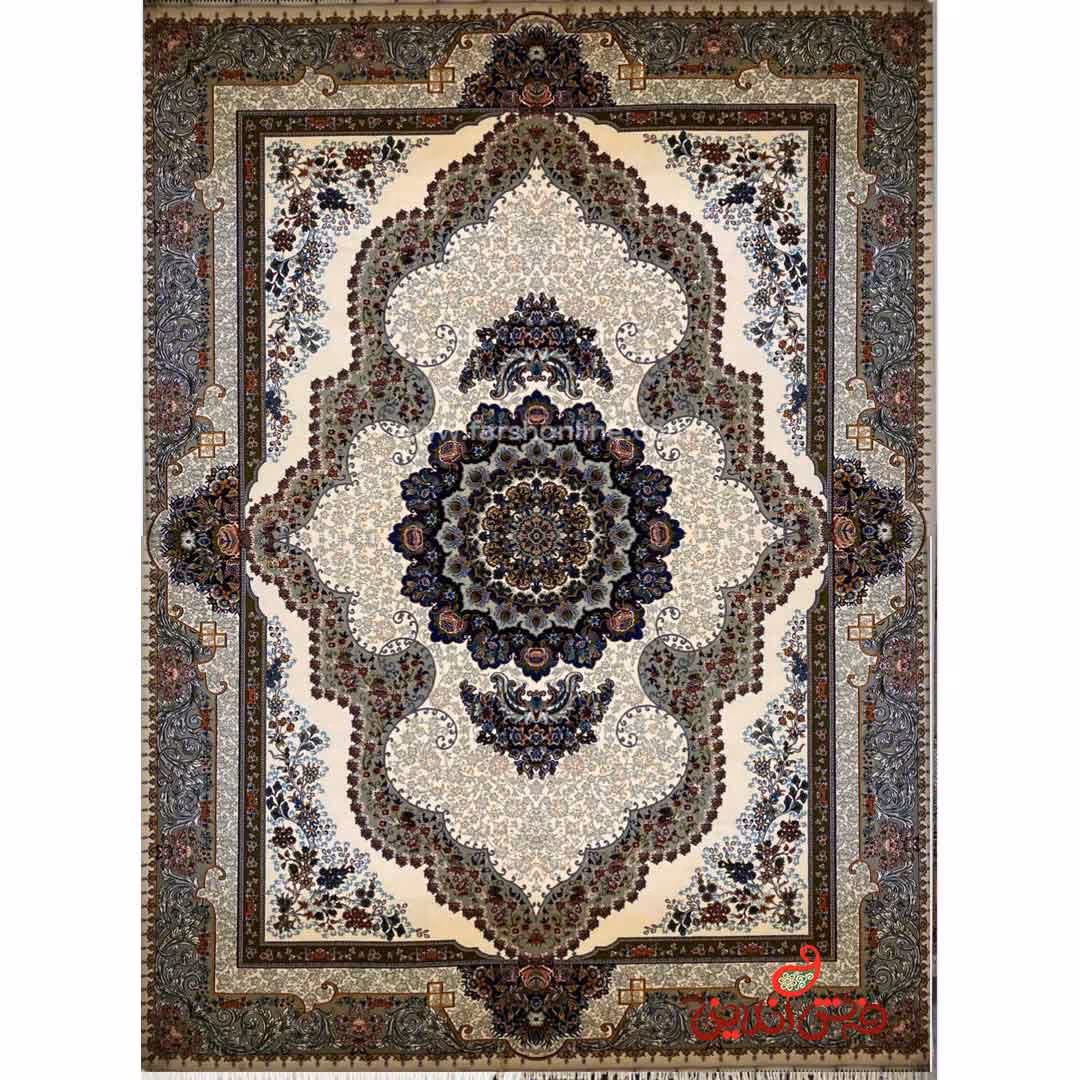 فرش ماشینی شاهکار صفویه 4717 کرم