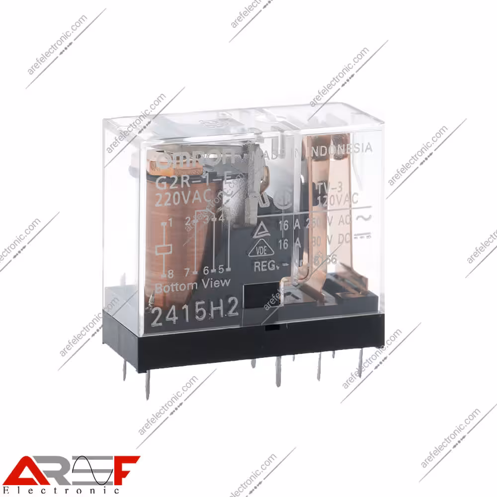 رله امرن G2R-1-E با 220 ولت 16آمپر 8 پین - فروشگاه عارف الکترونیک