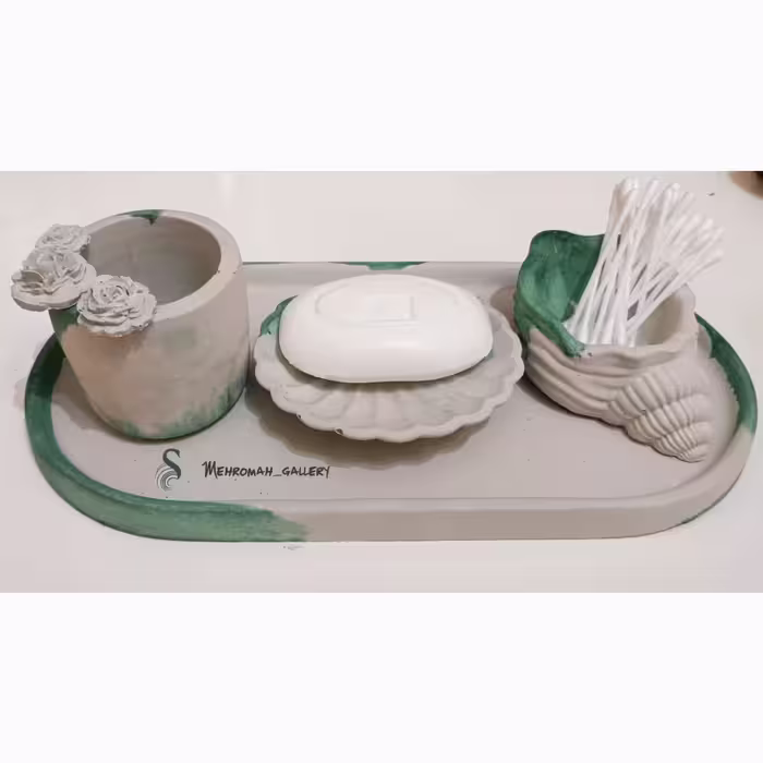 اکسسوری سرویس بهداشتی پودرسنگی 4تیکه