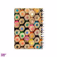 دفترچه یادداشت بامبیلیپ مدل چوبی طرح دسته مداد رنگی ها کد 2254084