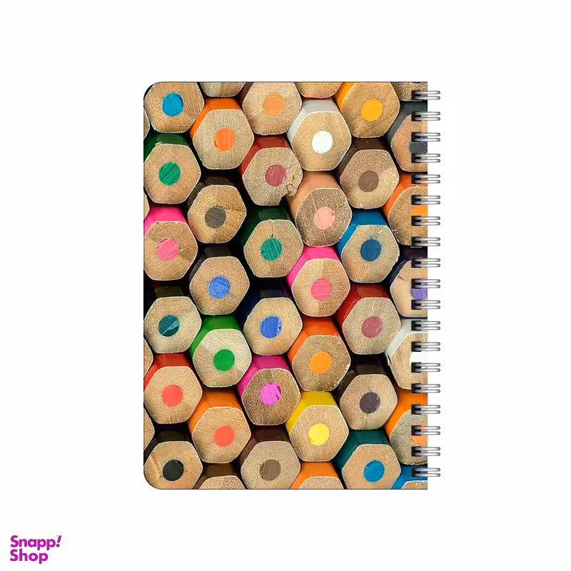 دفترچه یادداشت بامبیلیپ مدل چوبی طرح دسته مداد رنگی ها کد 2254084