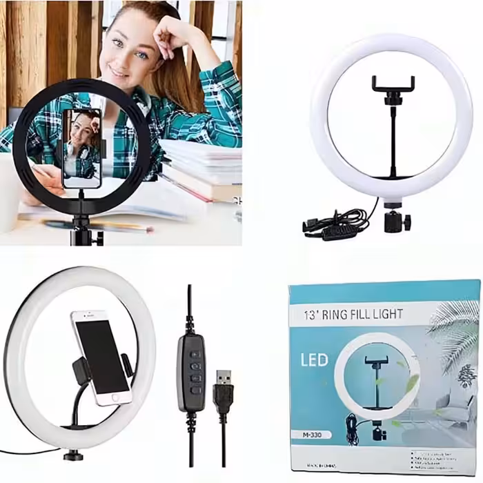 رینگ لایت 13 اینچ پایه دار پی نت P-Net M-330