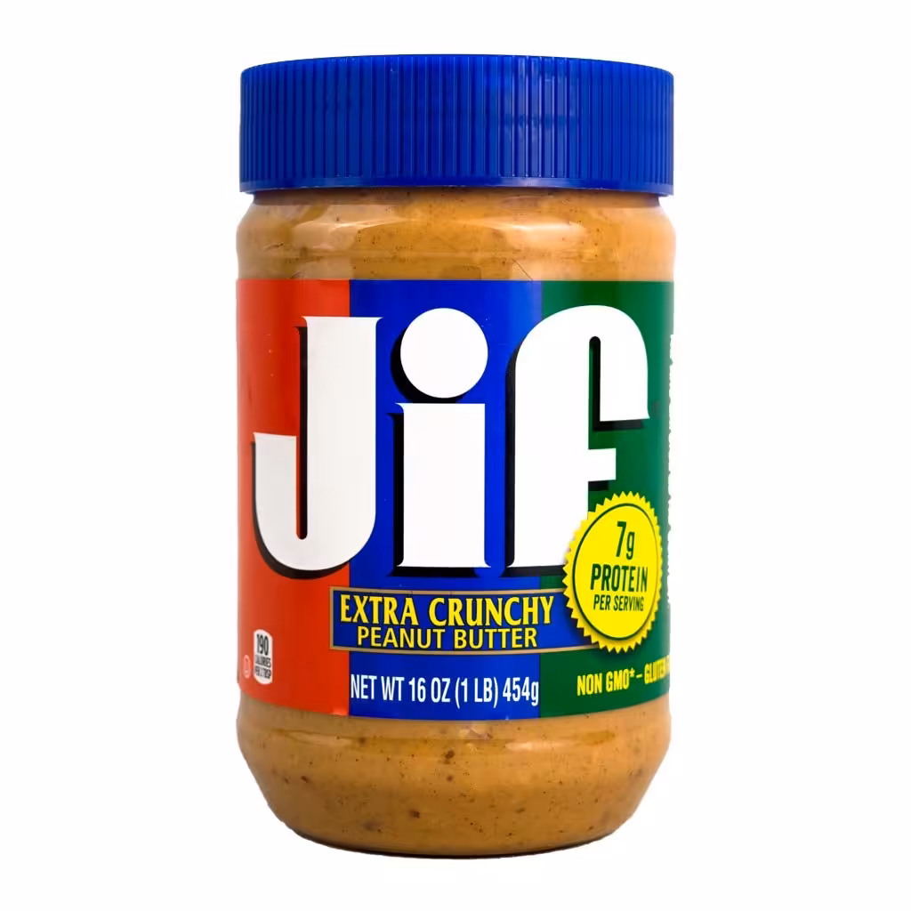 کره بادام زمینی jif   مدل crunchy