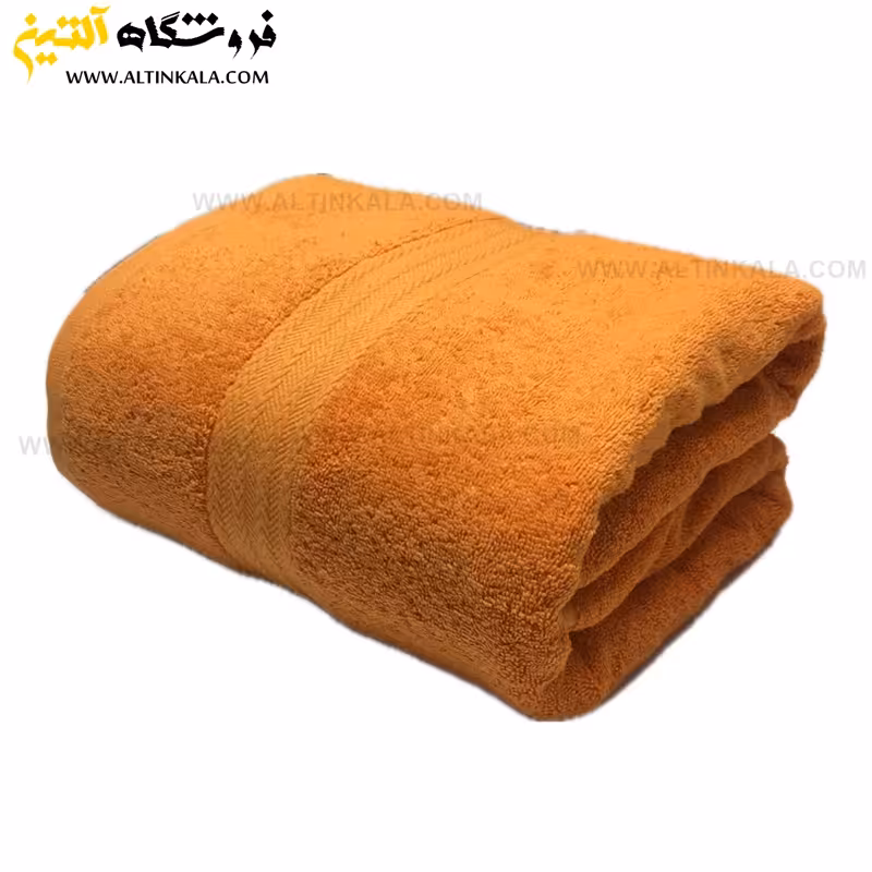 حوله دستی برق لامع مدل دیور نارنجی روشن 40×80