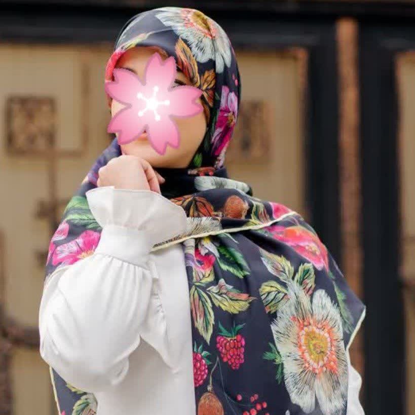 روسری سوپرنخ طرح گلدوزی