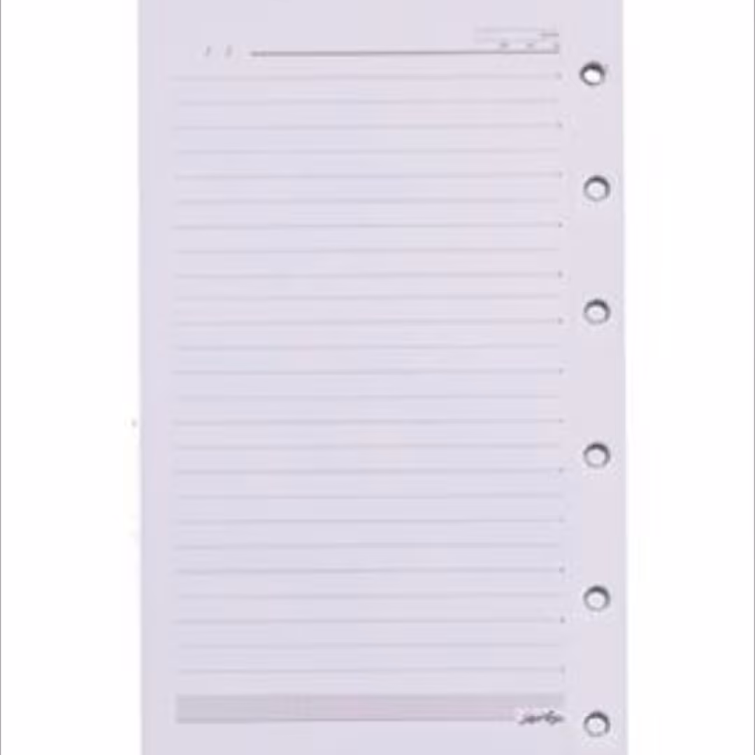 کاغذ کلاسوری 6 سوراخ مخصوص دفترچه یادداشت