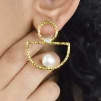 گوشواره ترک دست ساز زنانه کد 6057