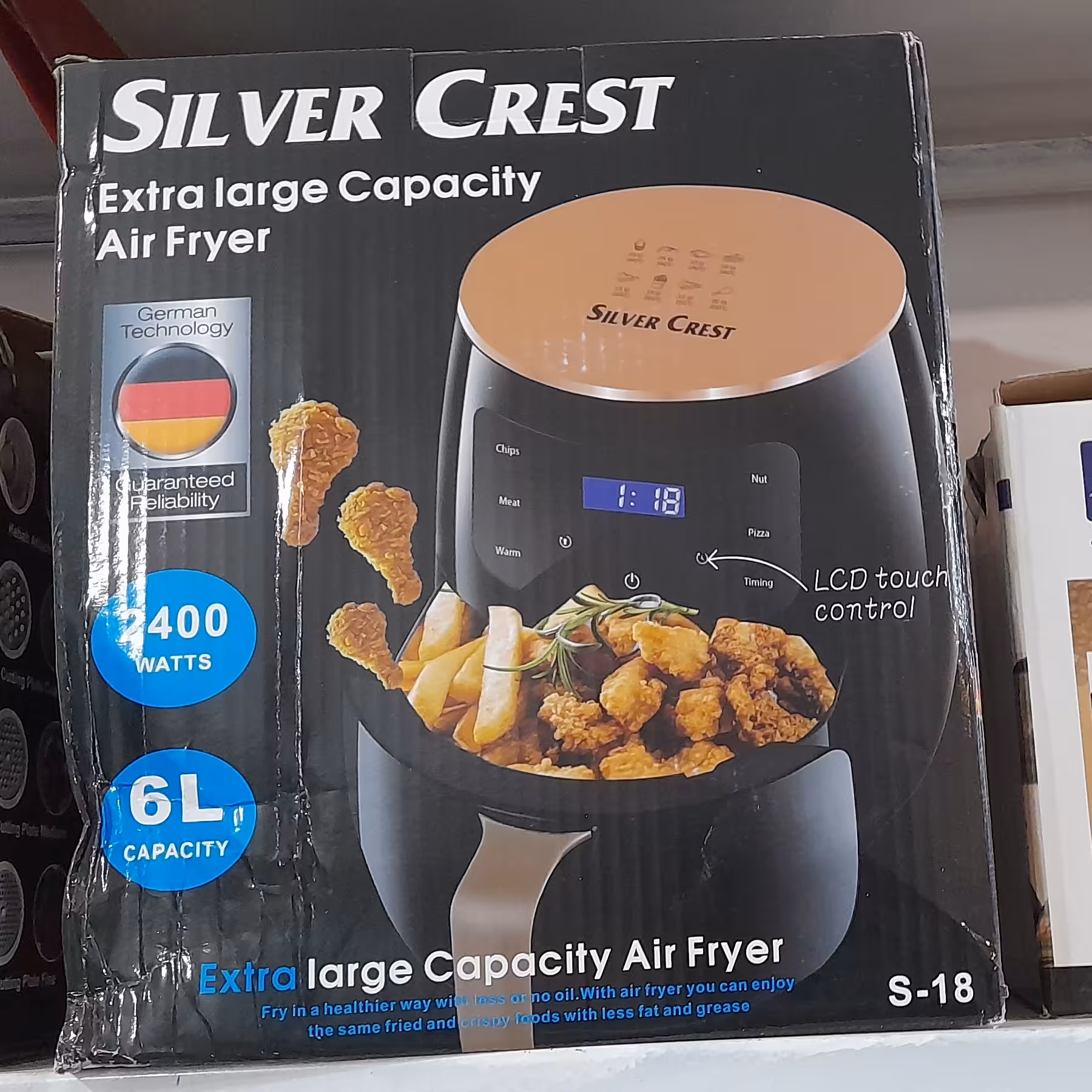 سرخ کن رژیمی بدون روغن 6لیتری تمام لمسی سیلور کرست      SILVER CREST