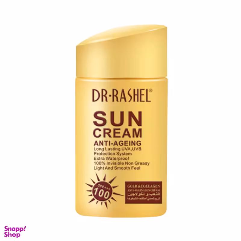 کرم ضد آفتاب بی رنگ دکتر راشل مدل Anti Aging با SPF 100 حجم 80 میلی‌ لیتر