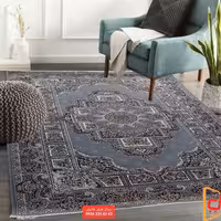 فرش ماشینی نقشه حوض نقره رنگ دودی 12متری700شانه تراکم2550