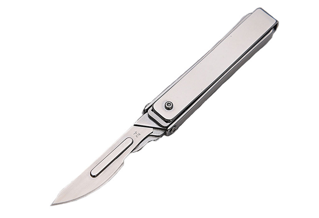 چاقو آنباکسینگ ضدزنگ تاشو قابل اتصال با جاکلیدی Creative folding utility unboxing knife