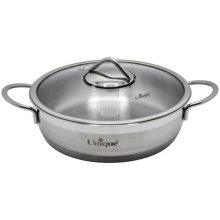 تابه درب دار دو دسته استیل 28 کد UN-9945
