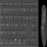 کیبورد و ماوس بی سیم رپو مدل 9800M