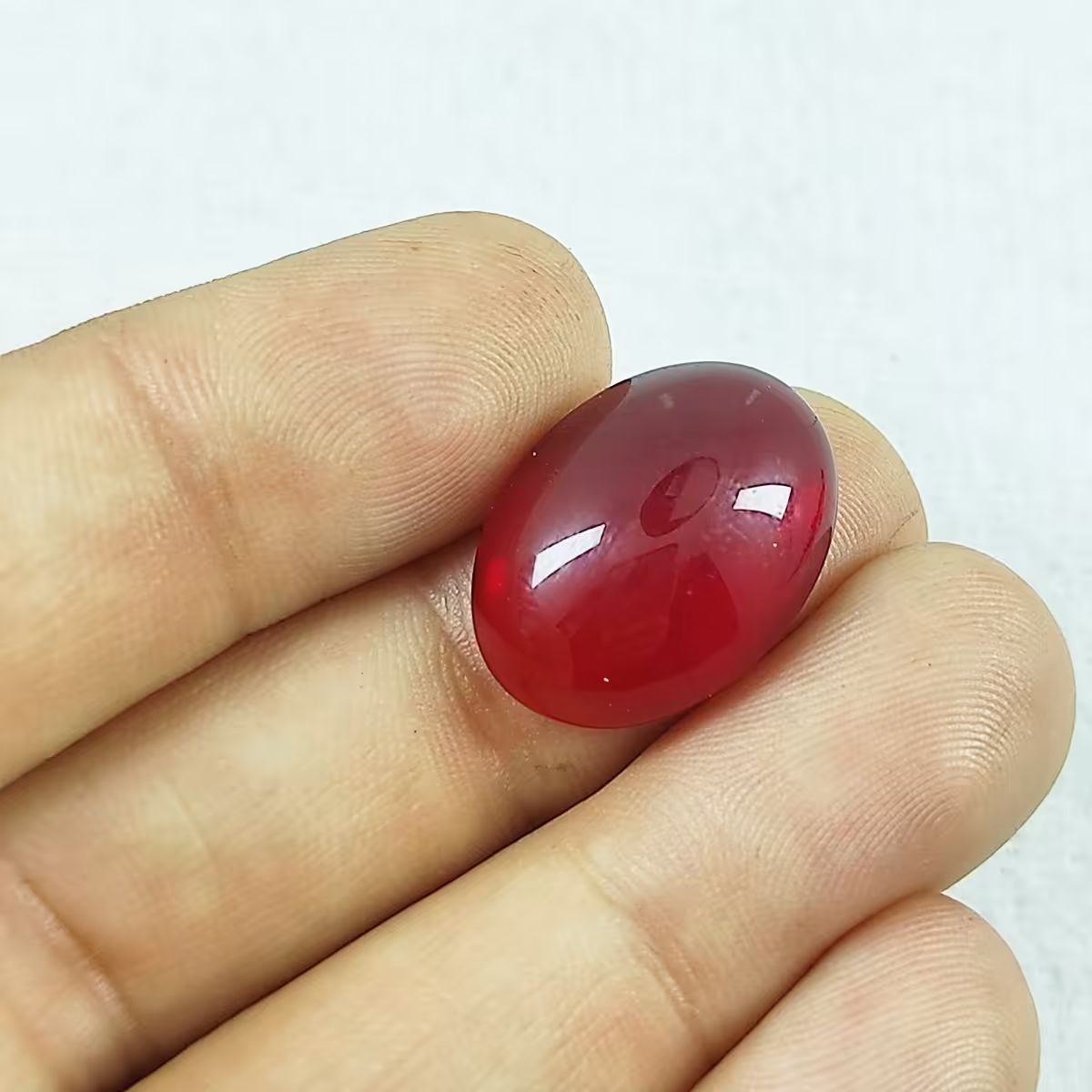 سنگ یاقوت سرخ طبیعی مدل بیضی کد 11589873