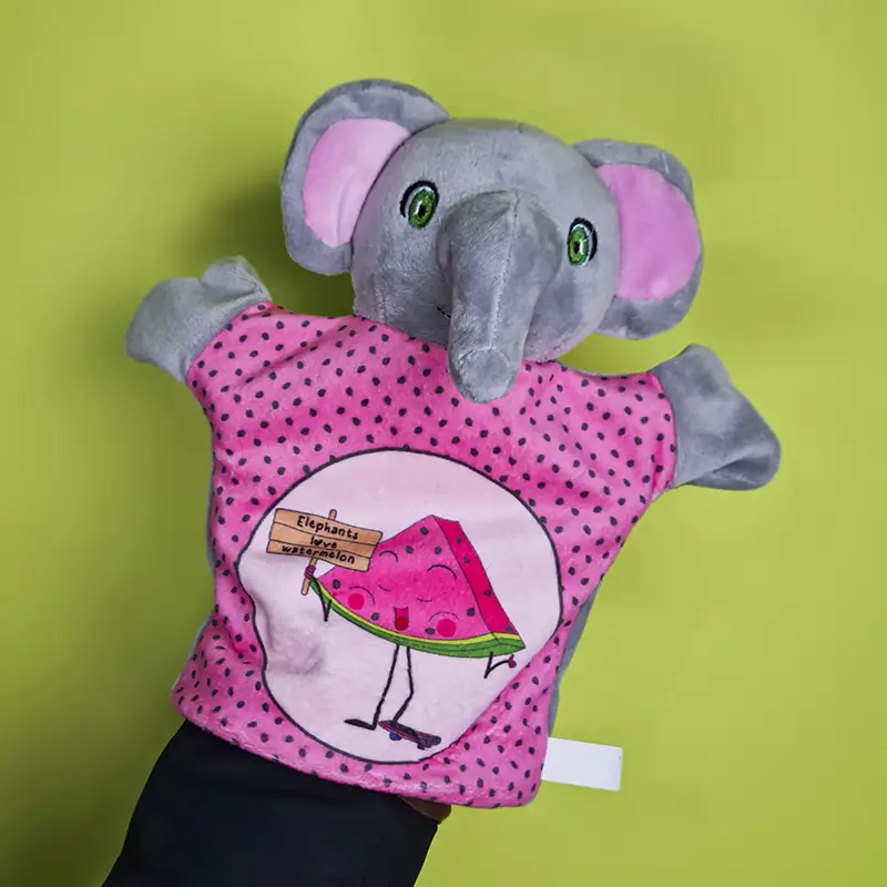 عروسک نمایشی حیوانات مدل فیل کد P/AF100320/B