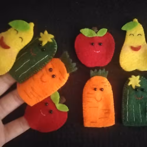 عروسک انگشتی نمدی مدل میوه گالری عین ماه