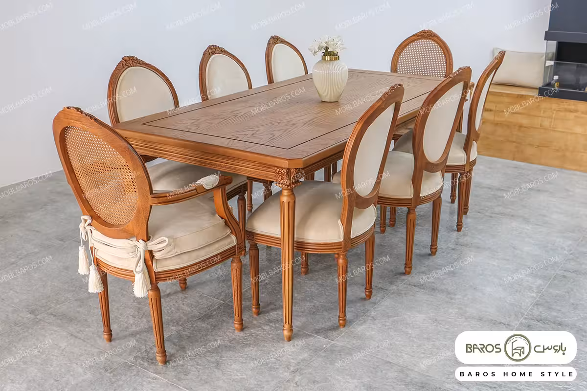 میز ناهارخوری چوبی کاجی کد 3
