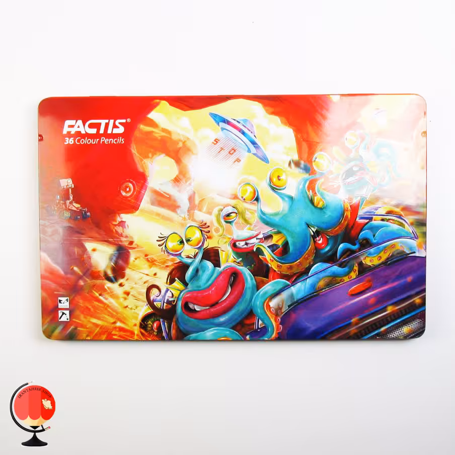 مداد رنگی 36 رنگ جعبه فلزی طرح فضایی فکتیس