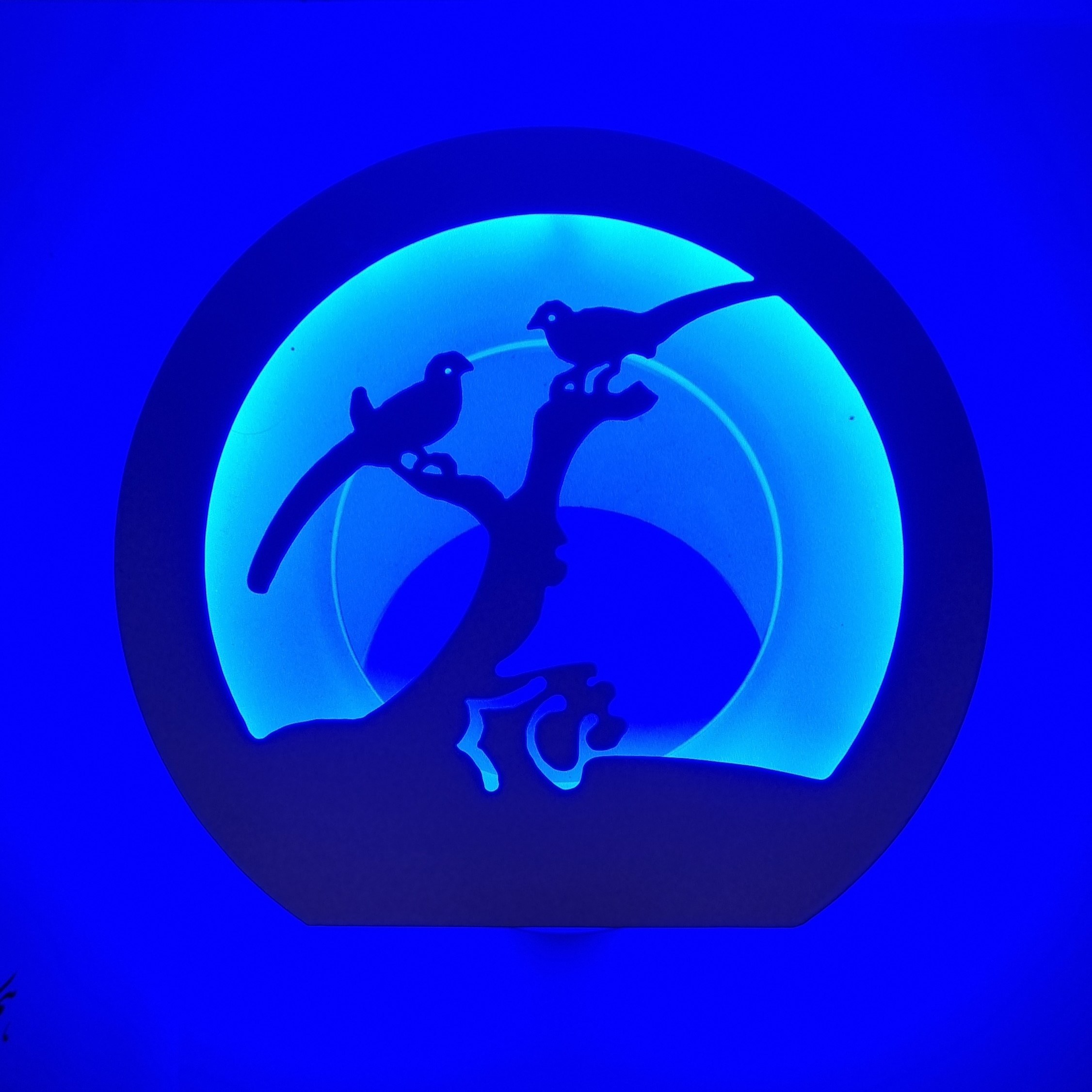 چراغ شب خواب دیواری طرح پرنده