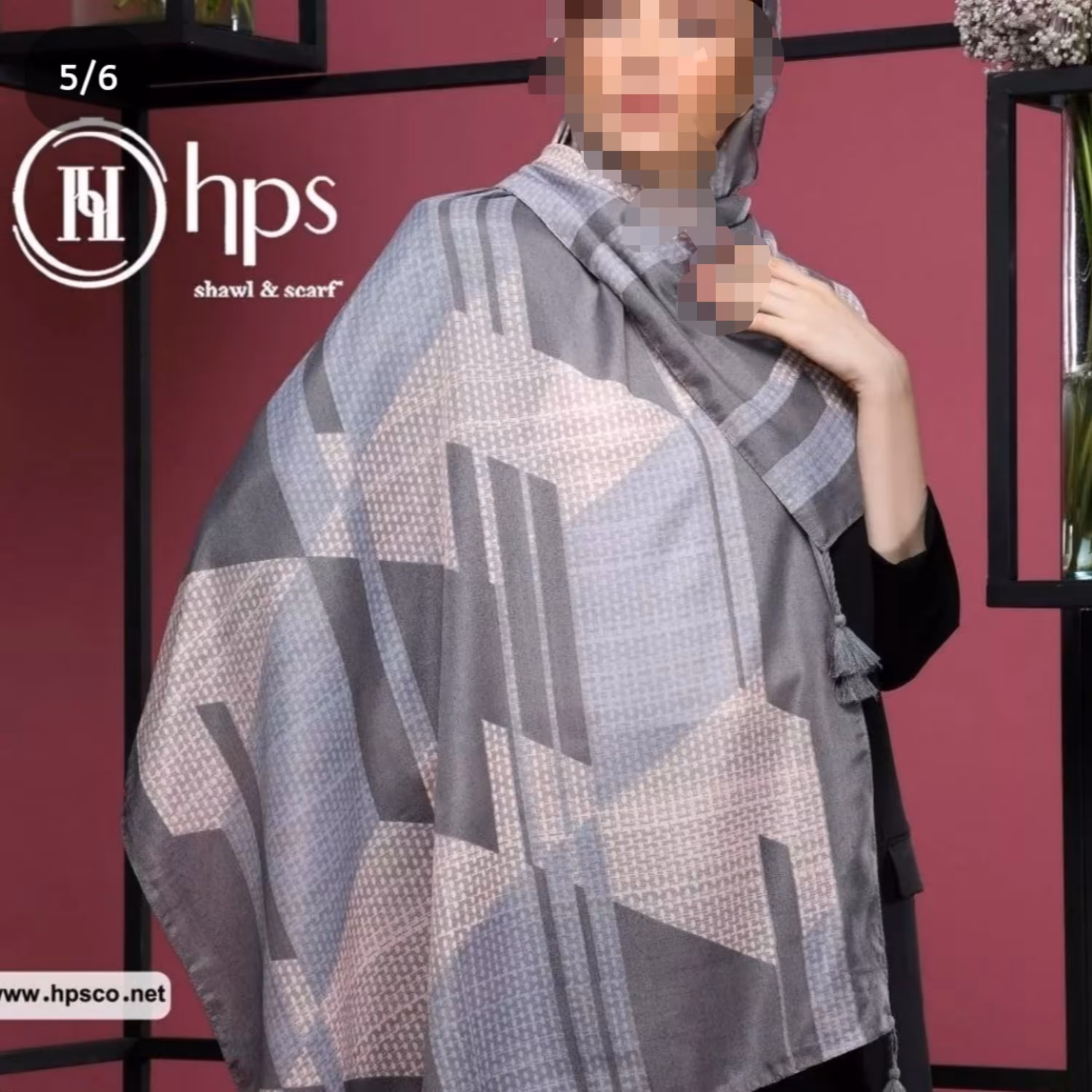 شال نخی بهار منگوله دار برندhps