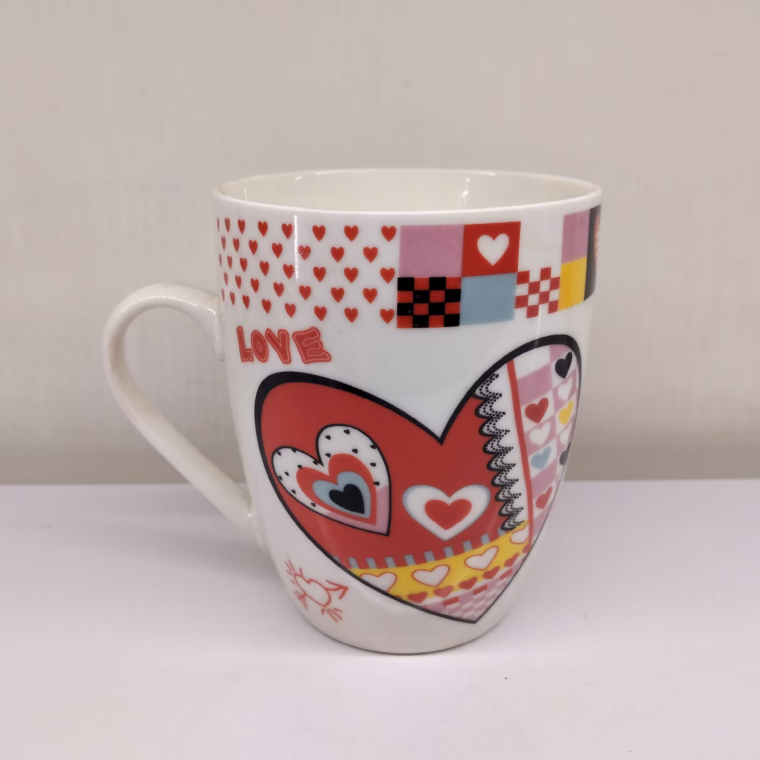 ماگ قلبی تپل لیوان دسته دار طرح Love