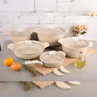 سرویس قابلمه 10 پارچه وانیا سرویس پخت و پز گرانیتی