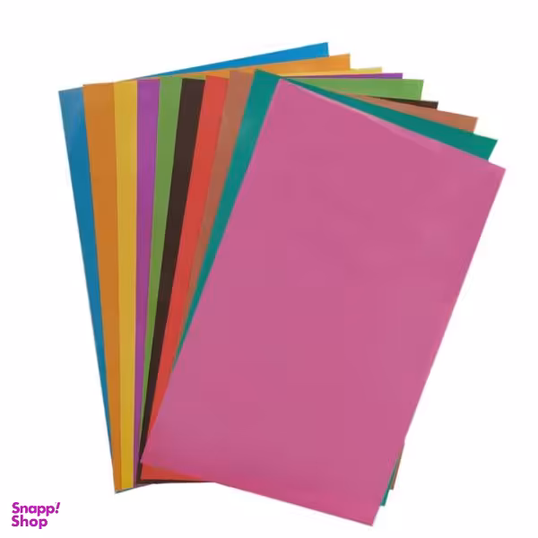 کاغذ گلاسه رنگی 25x34 سانتی متر کد 8214 بسته 10 عددی