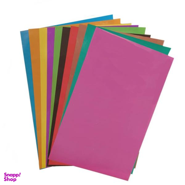 کاغذ گلاسه رنگی 25x34 سانتی متر کد 8214 بسته 10 عددی