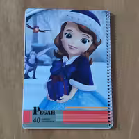 دفتر حاشیه دار، داخل طرحدار  40 برگ دخترانه  طرح  دختر  کد 02