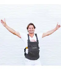 آغوشی کودک داینامیک رنگ مشکی خاکستری Minimonkey Dynamic Baby Carrier