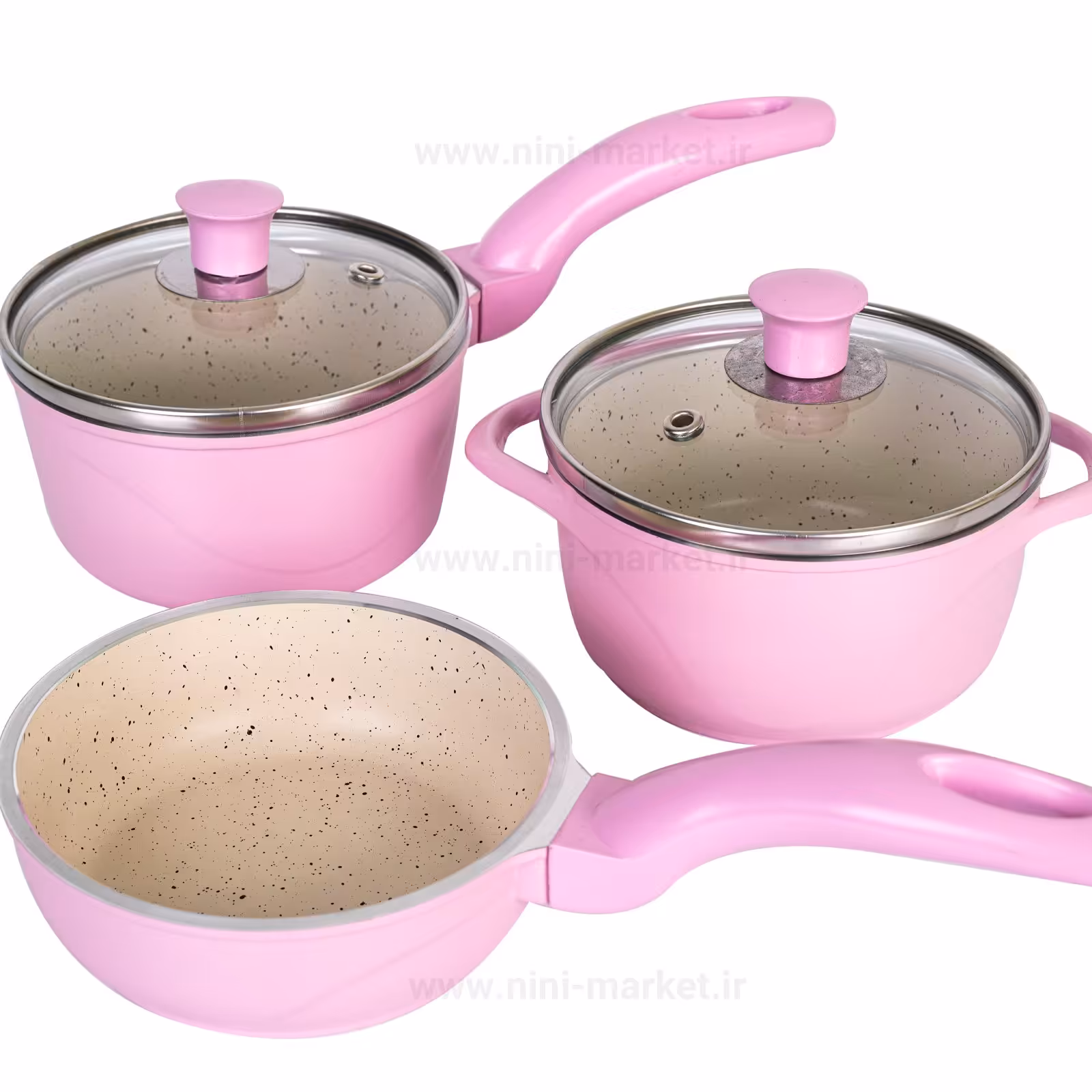 ست سرویس قابلمه 5 پارچه کودک عروس تفلون مدل ویکتوریا