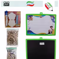 تخته سیاه و وایت برد مغناطیسی دوکاره A4 حروف و اعداد بهمراه ماژیک وگچ ویان 50012
