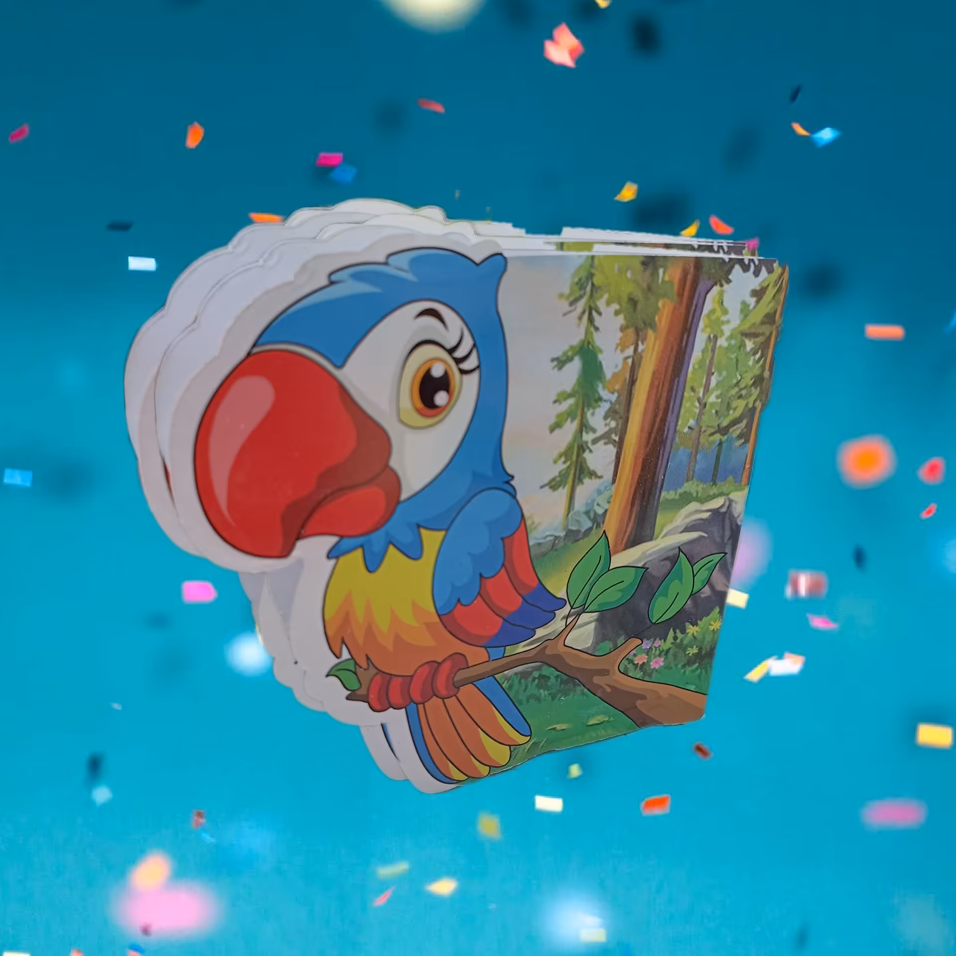 دفتر نقاشی فانتزی طرح طوطی(دفتر فانتزی طرح حیوانات جنگل.دفتر دخترونه فانتزی)ط مثل طوطی