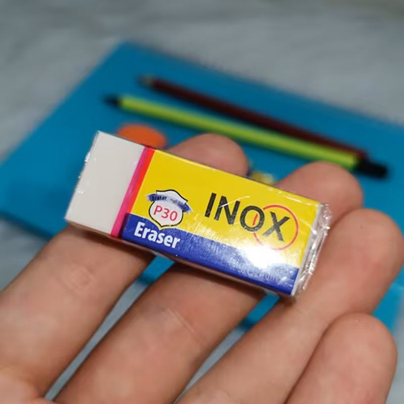 پاک کن سفید اینوکس 4 سانتی متری مناسب مدرسه