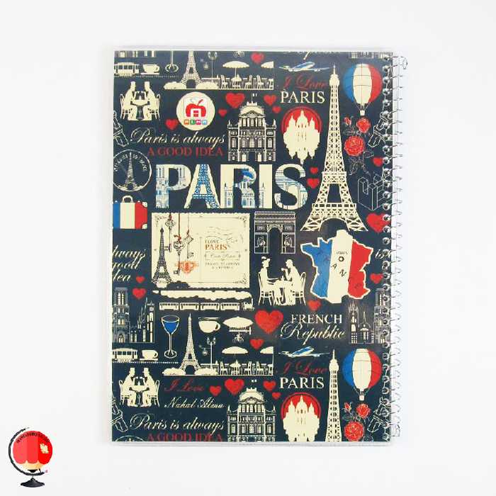 دفتر مشق 40 برگ سیمی طرح پاریس نهال