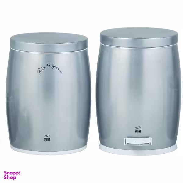سطل زباله پدالی بهازکالا مدل خمره ای کد 02 به همراه ظرف برنج