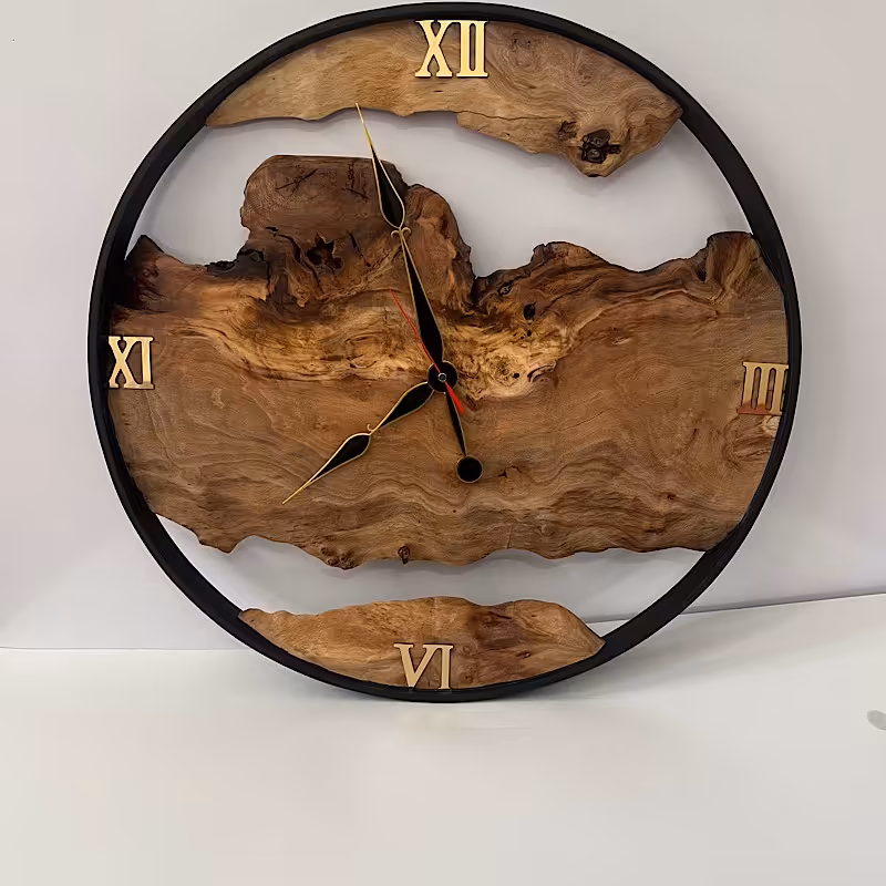 ساعت روستیک چوبی آرزو 11