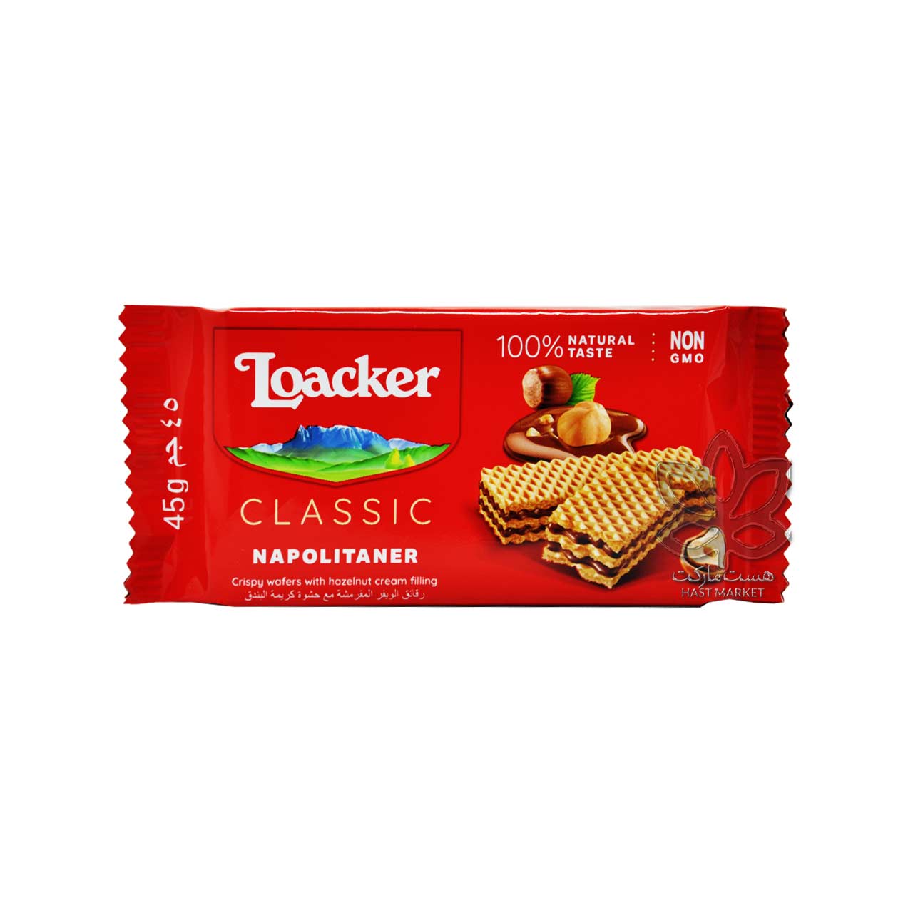 ویفر فندقی 45 گرم لواکر - loacker