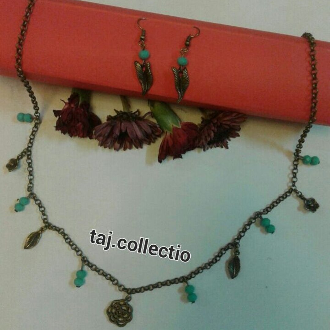 نیم ست برنز گردنبند و گوشواره