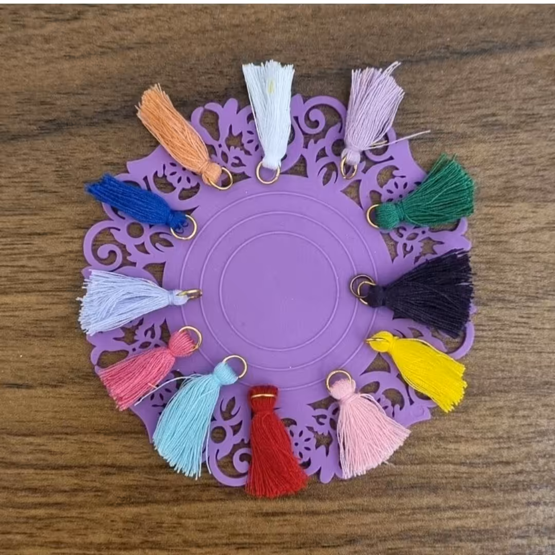 منگوله نخی دانه ای ساده معمولی یک جفت