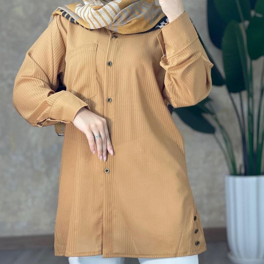 مانتو زنانه جنس حریر میله ای