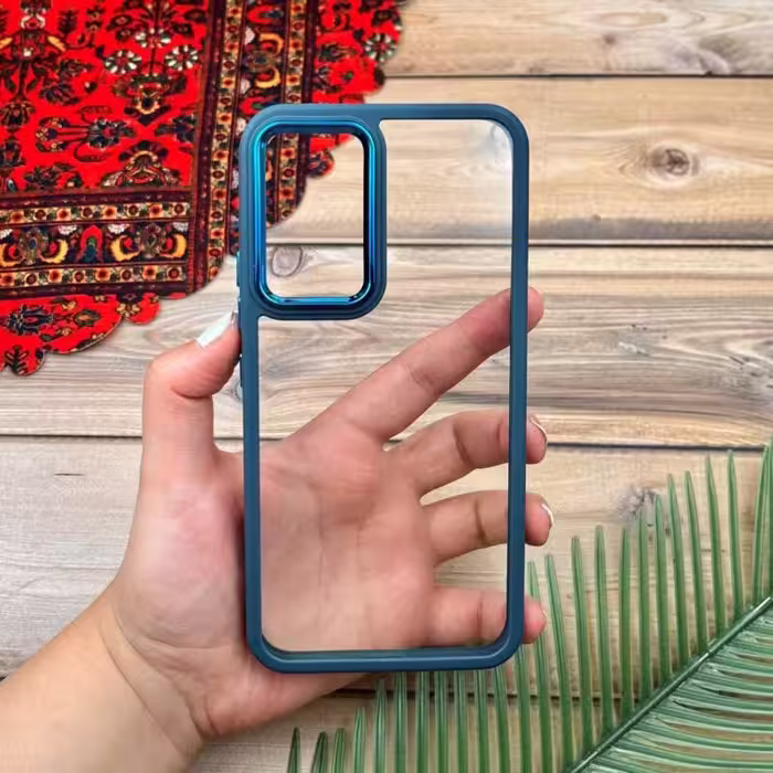قاب گوشی Galaxy A54 5G سامسونگ اورجینال دورسیلیکونی شفاف  آبی کد 26142