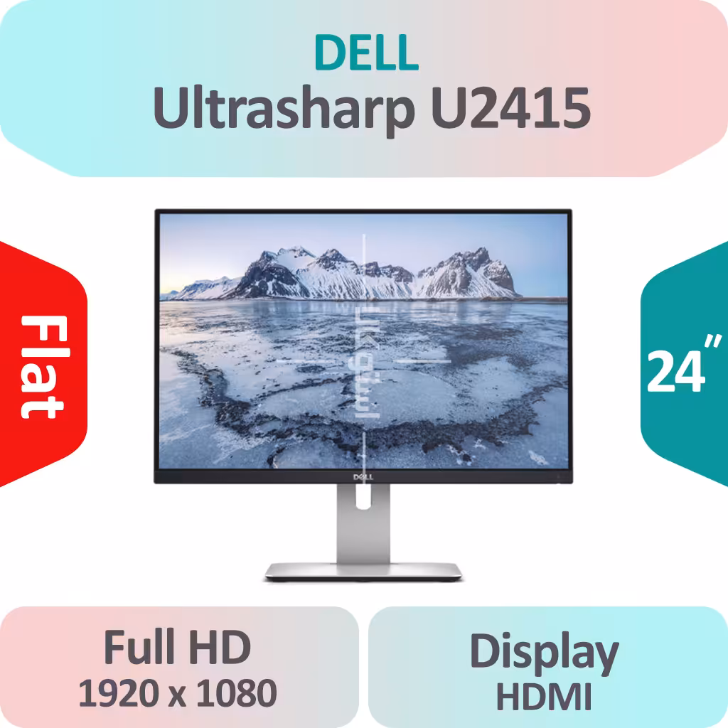 مانیتور استوک Dell IPS u2415 نمایشگر 24 اینچ