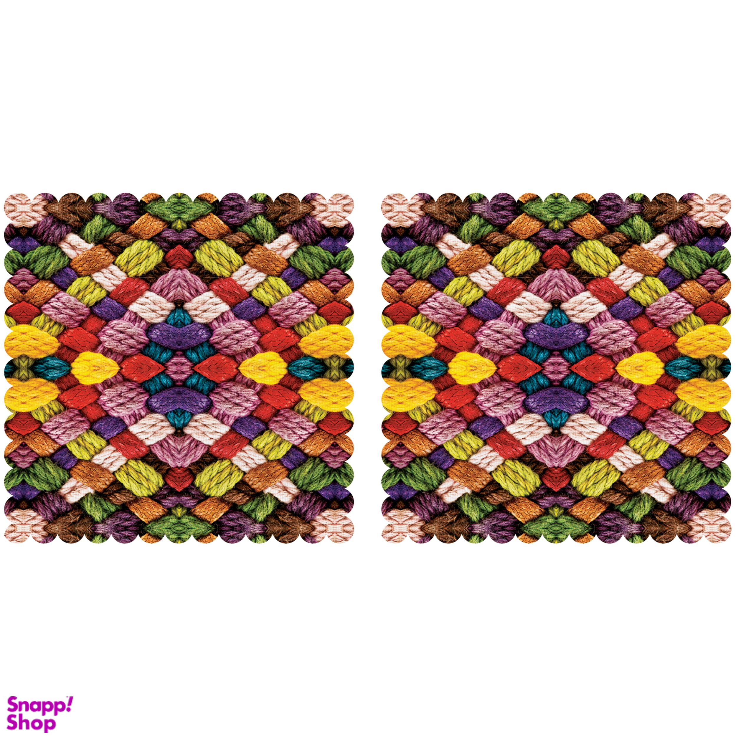 رومیزی مدل T3-42158 بسته 2 عددی چند رنگ سایز 40*40*1 سانتی متر