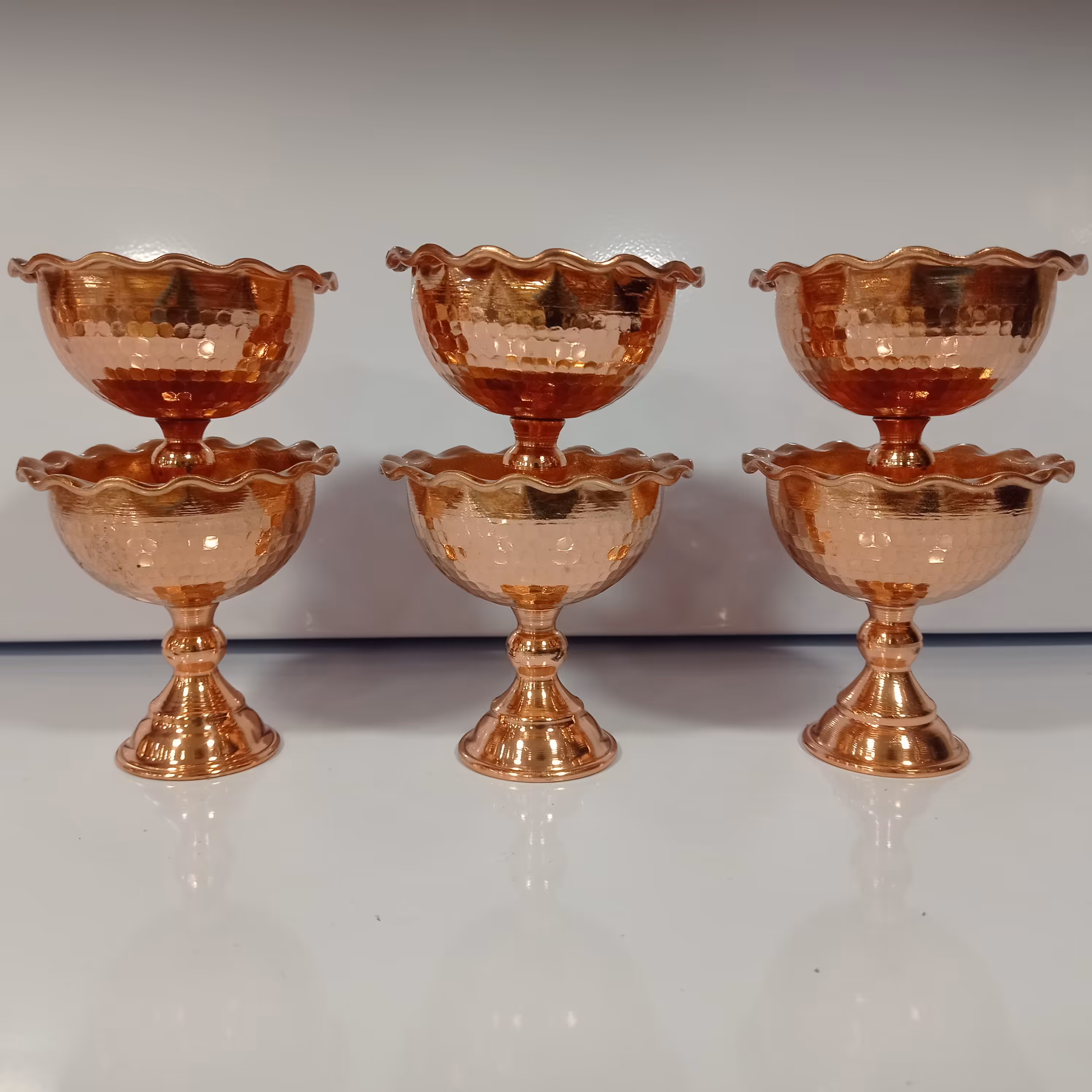 بستنی خوری مسی (6تایی) هفت سین مسی نانو شده